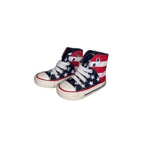 Converse American Flag Canvas High Tops - Baby Size 3